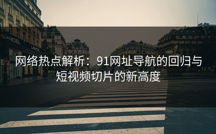 网络热点解析：91网址导航的回归与短视频切片的新高度