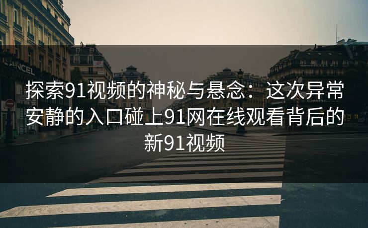探索91视频的神秘与悬念：这次异常安静的入口碰上91网在线观看背后的新91视频